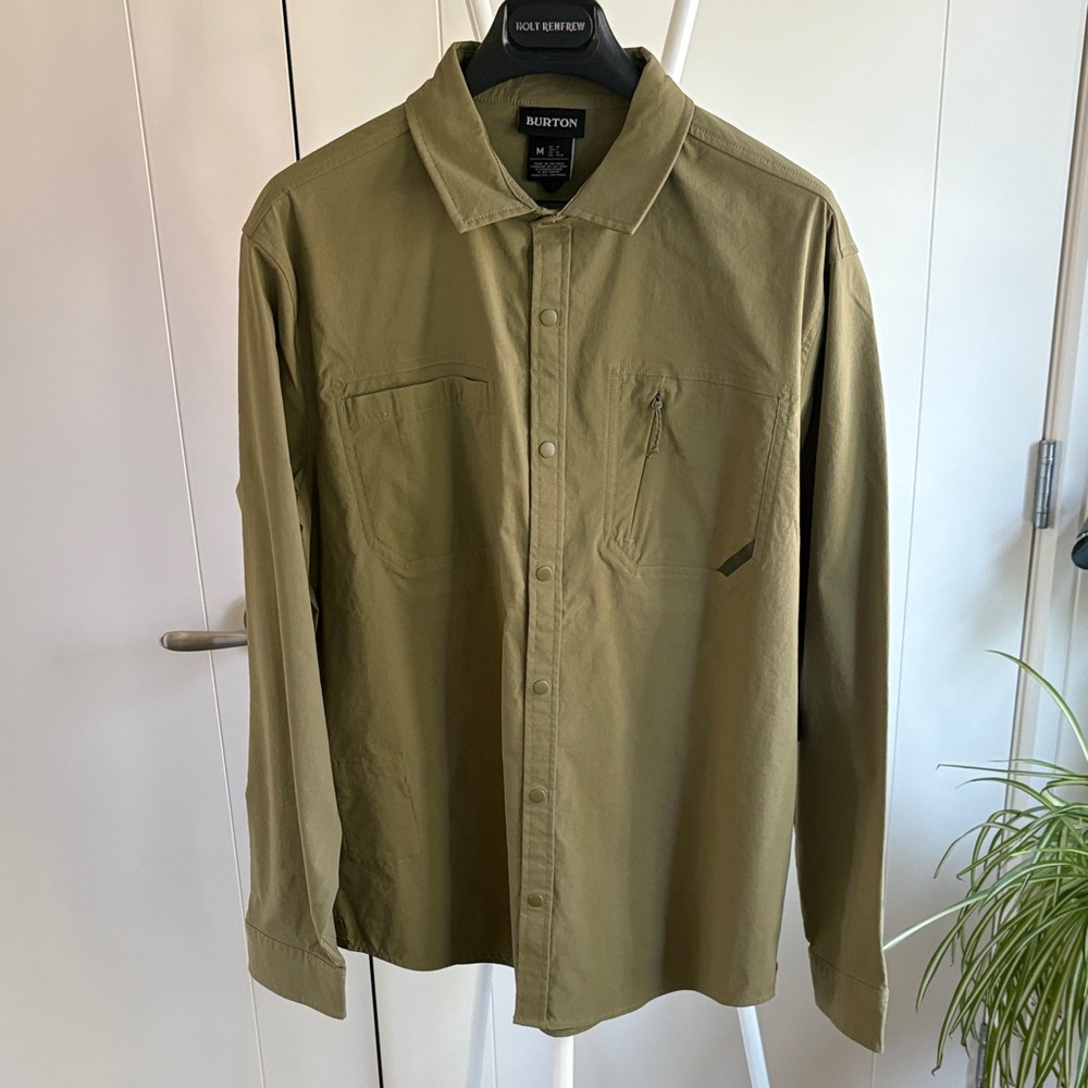 Burton Khaki Green Casual Shirt